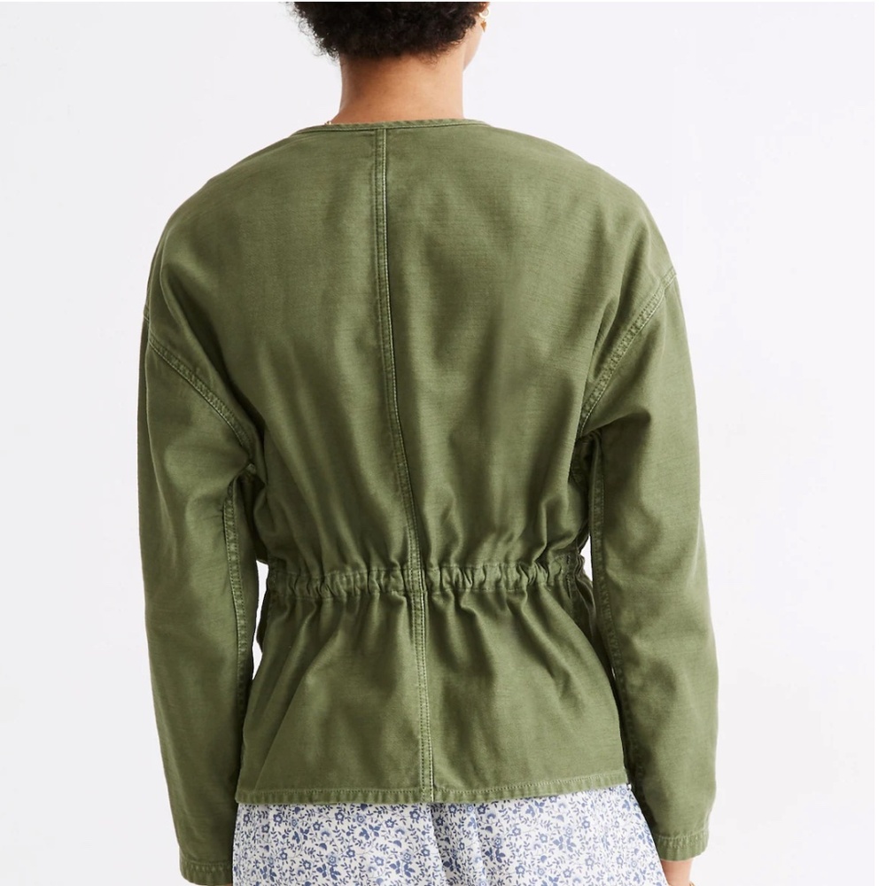 Madewell Green Claremont Drawstring Utility Jacket Size S - Picture 3 of 8